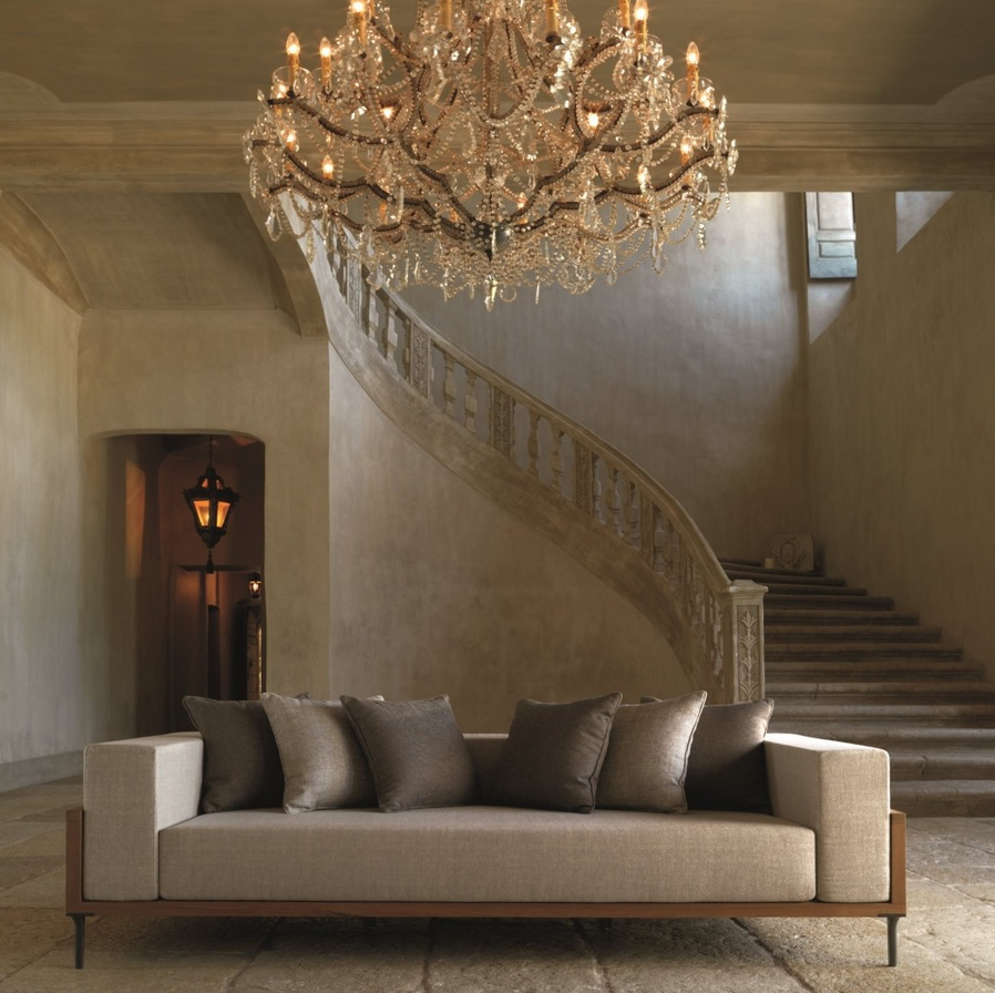 Cleo Teak Sofa Beige