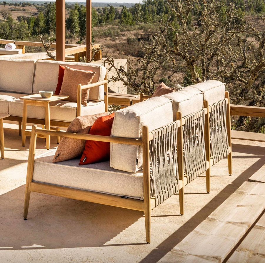 Noa Outdoor 3 Seater Sofa | Teak