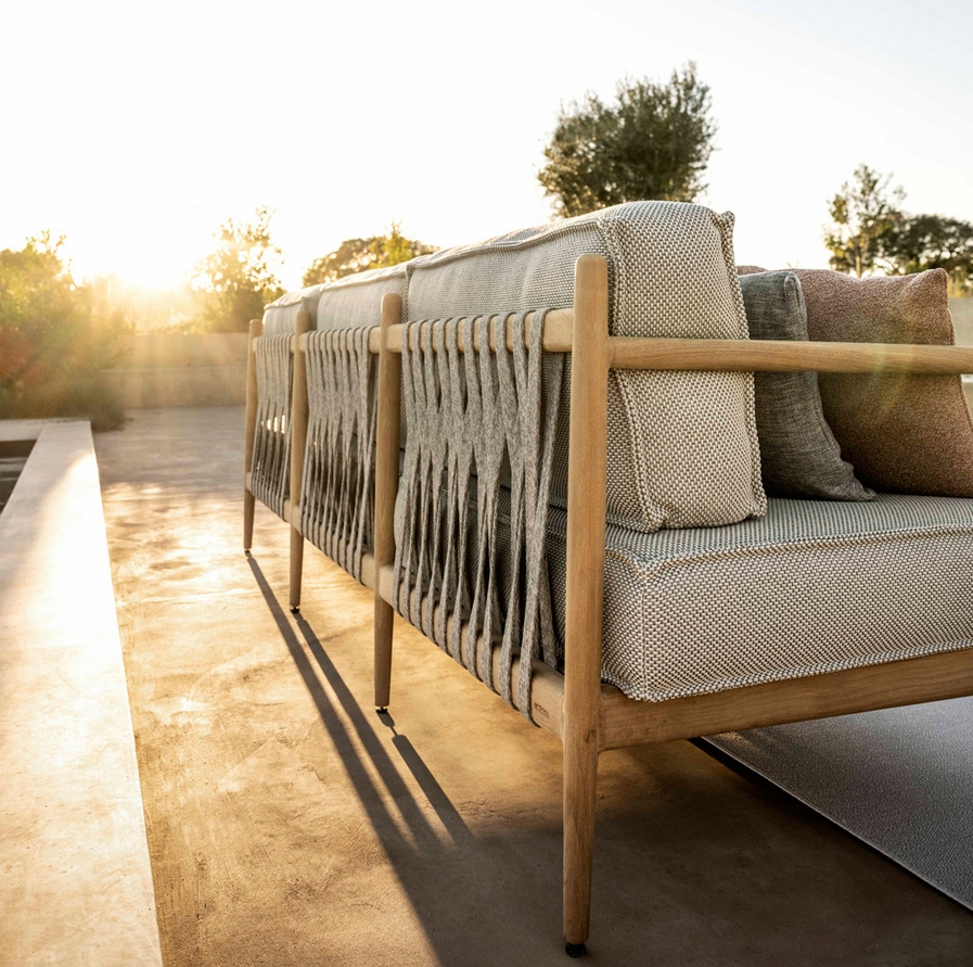 Noa Outdoor 3 Seater Sofa | Teak