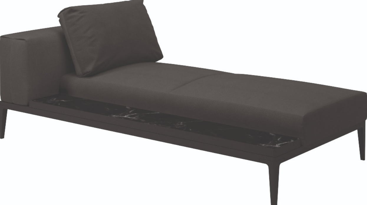 Grid Lounge Modular Left / Right Chaise Unit - Ceramic