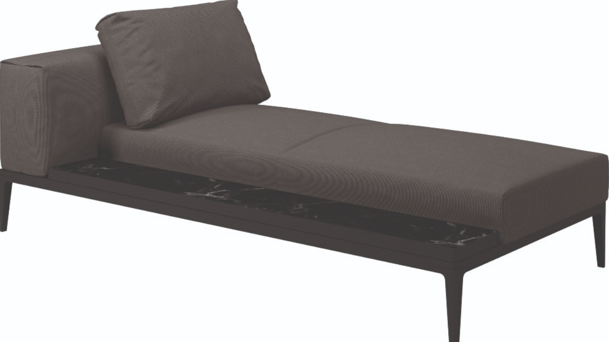 Grid Lounge Modular Left / Right Chaise Unit - Ceramic