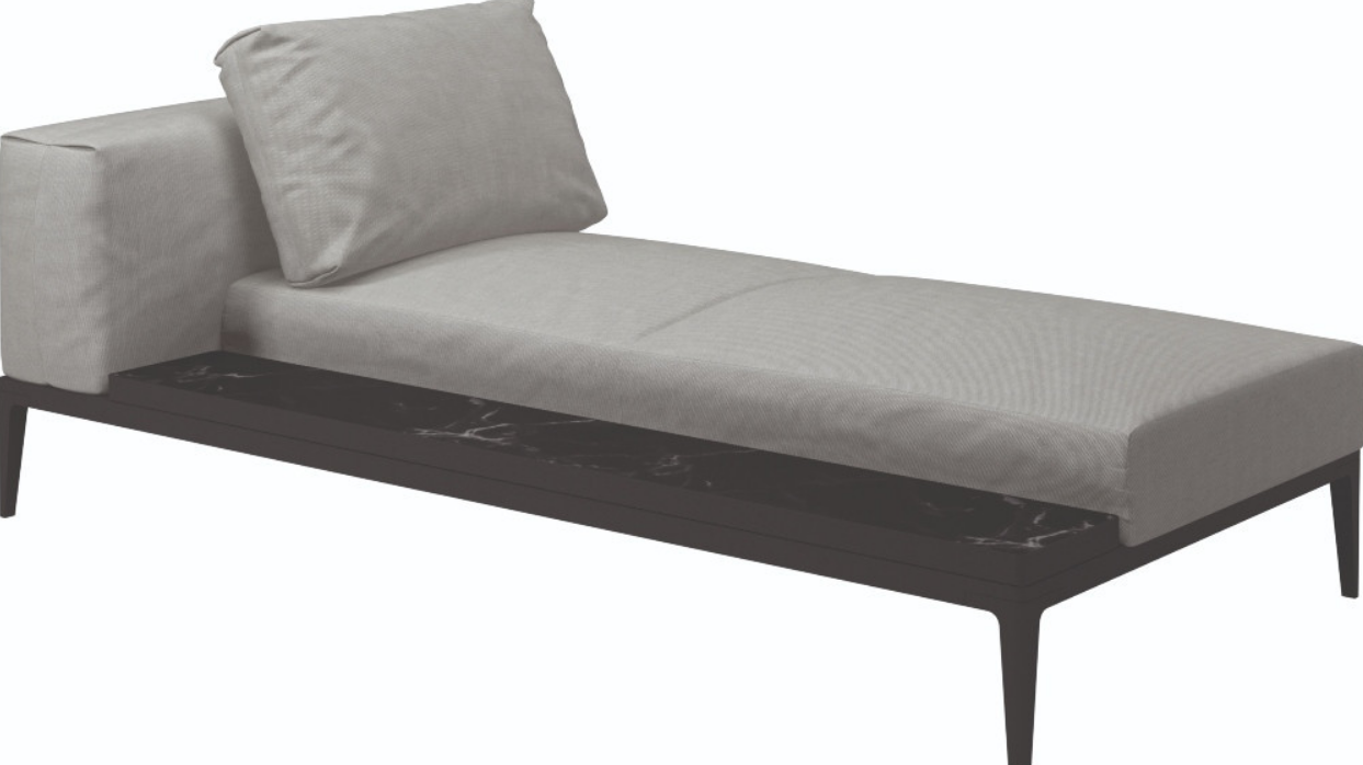 Grid Lounge Modular Left / Right Chaise Unit - Ceramic