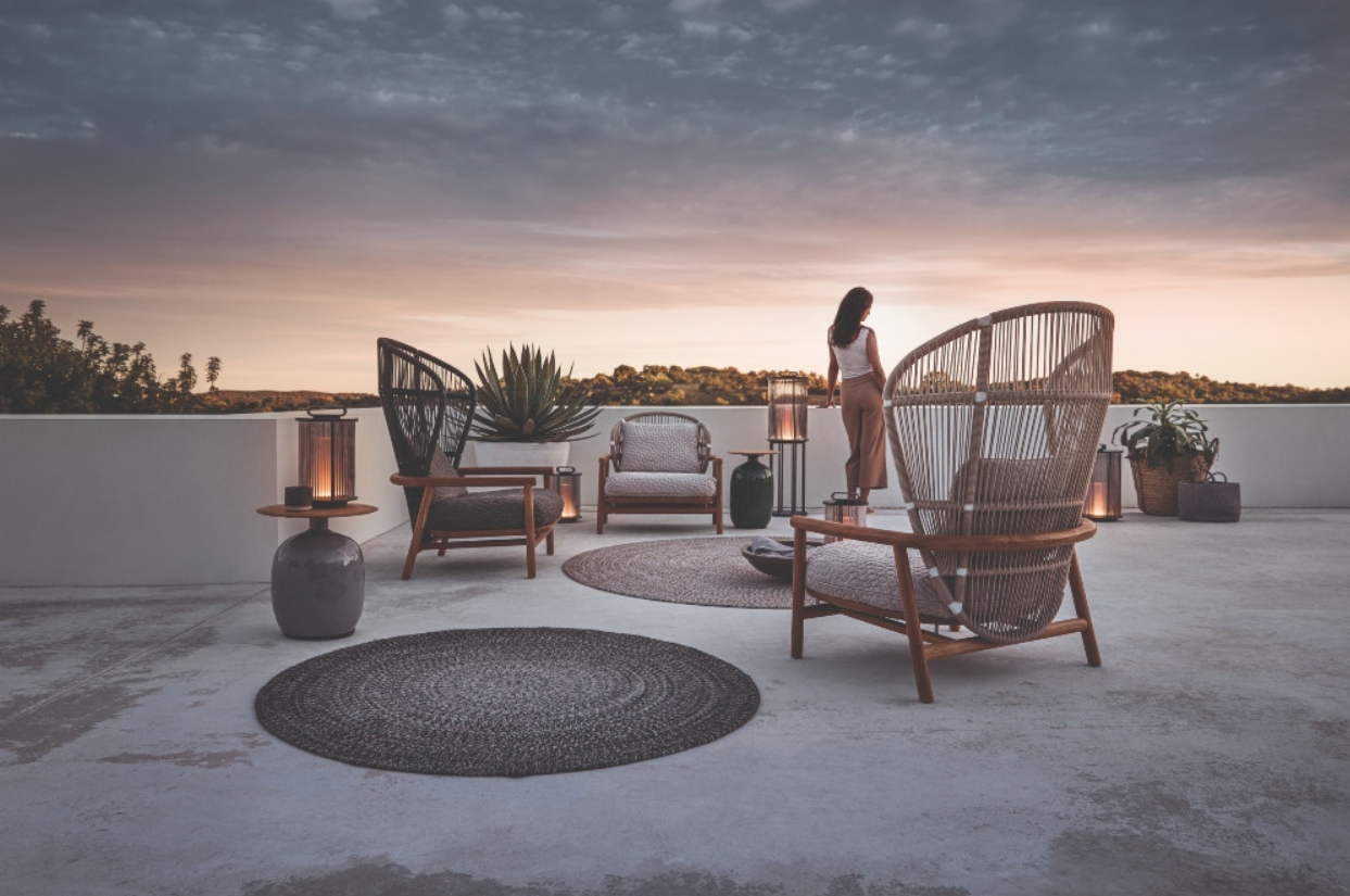 Fern 2 Seater Outdoor Sofa Raven | High Back