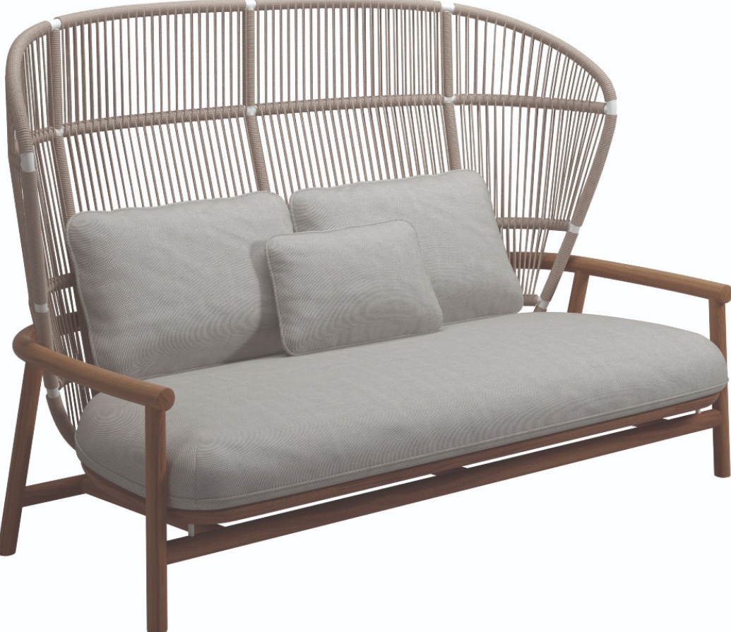 Fern 2 Seater Outdoor Sofa Dune | High Back