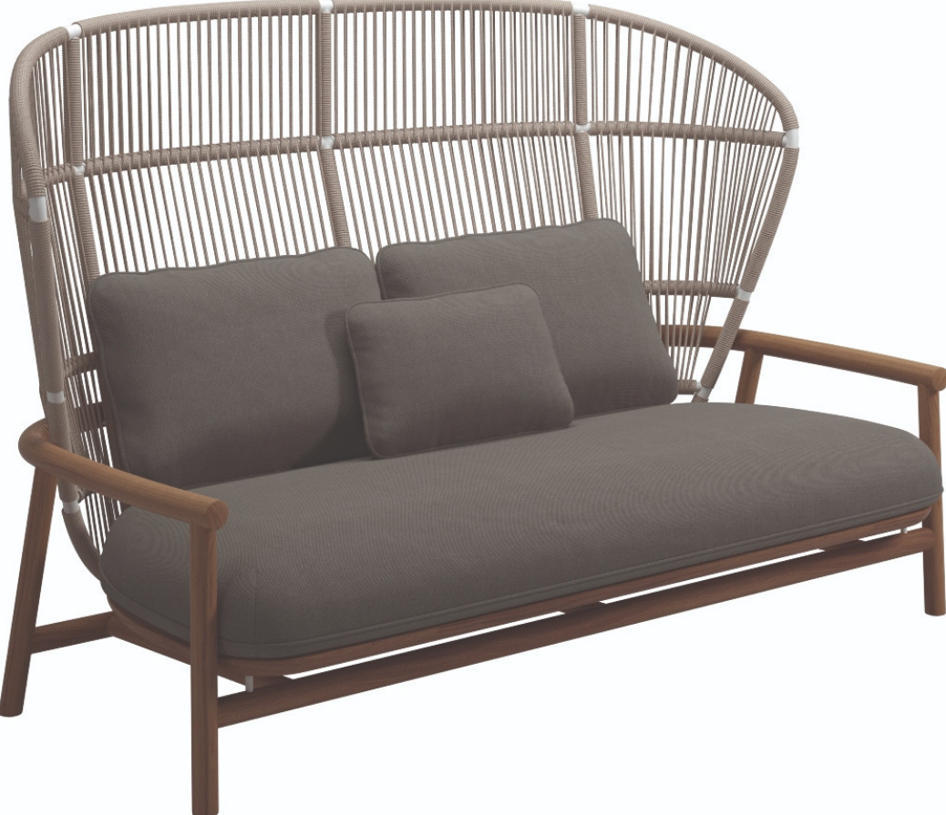 Fern 2 Seater Outdoor Sofa Dune | High Back