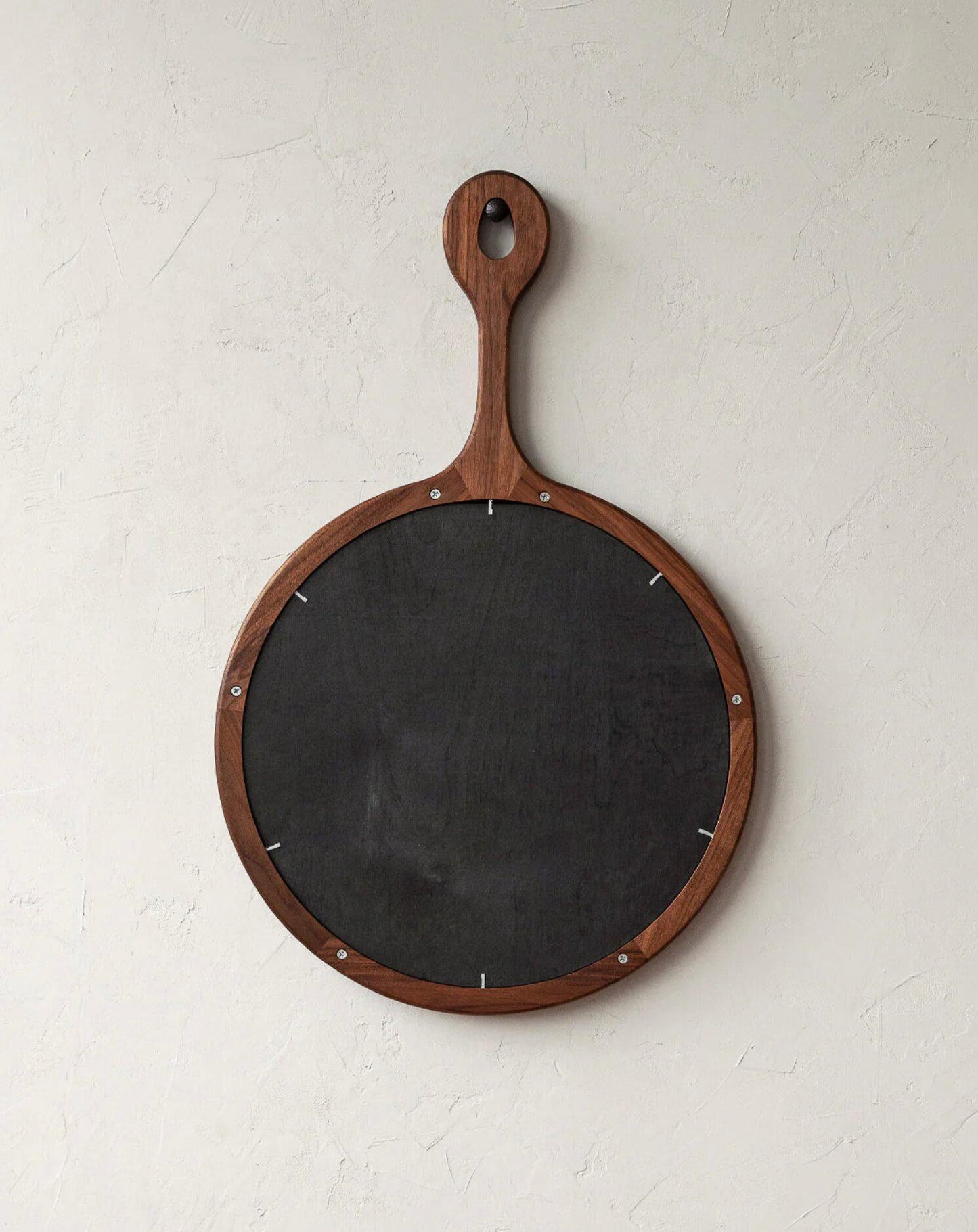Large Sophia Wall Mirror – Dark Walnut Frame with Hand-Hammered Iron Peg