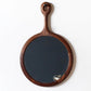 Large Sophia Wall Mirror – Dark Walnut Frame with Hand-Hammered Iron Peg