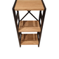 Shelve Dokse, oak/black, H82.5x35x37cm
