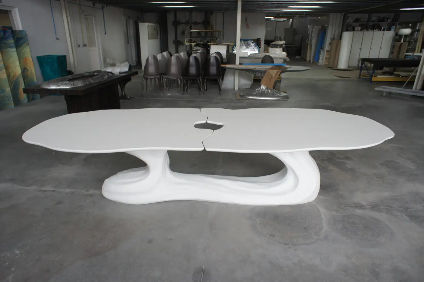 130" Outdoor Dining Table Ft. Organic Design