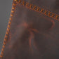 Modern Thick Oil Tan Leather Sling Hanging Chair with Powder-Coated Steel Frame