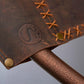 Modern Thick Oil Tan Leather Sling Hanging Chair with Powder-Coated Steel Frame
