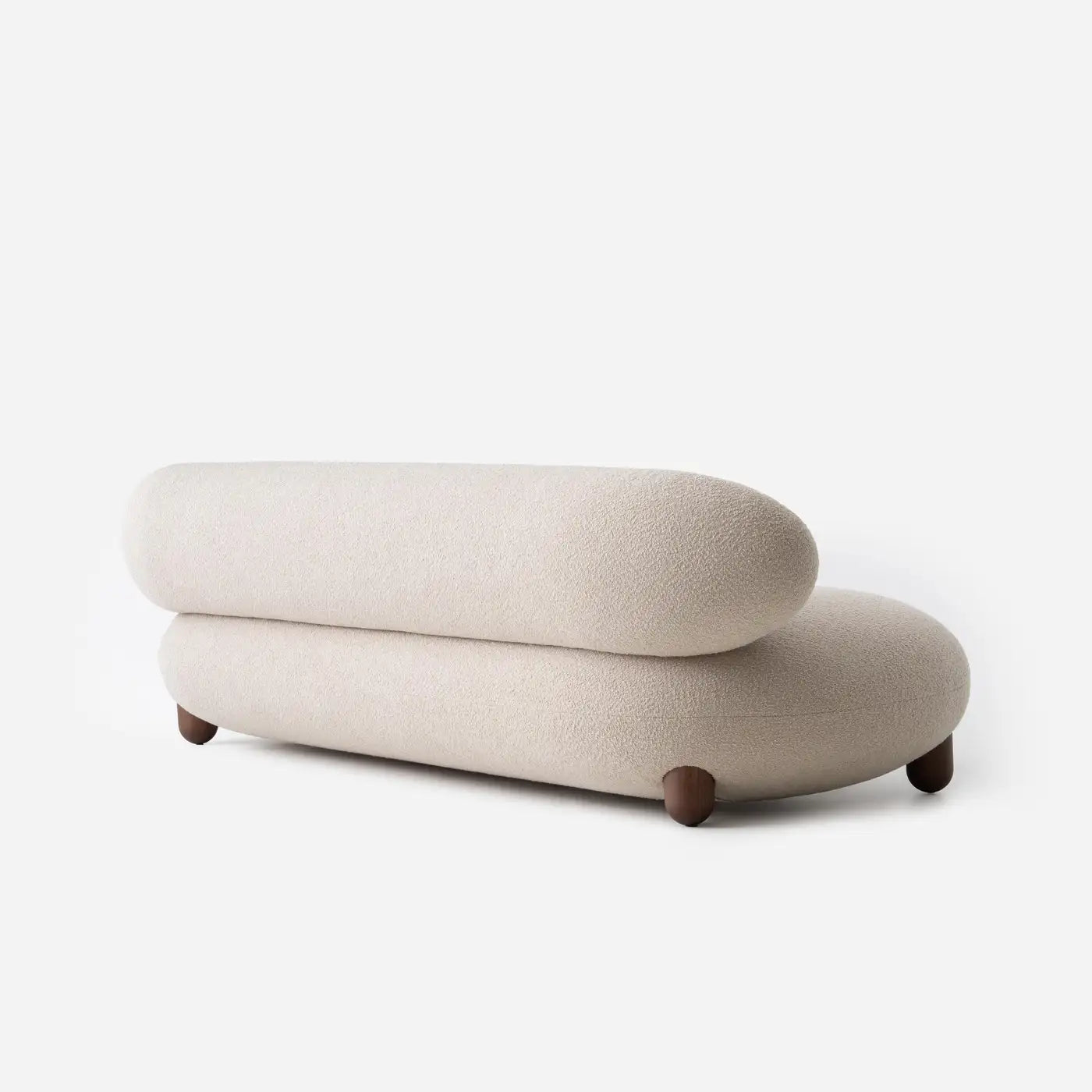 Flock Minimalist Lounge Sofa in Bouclé