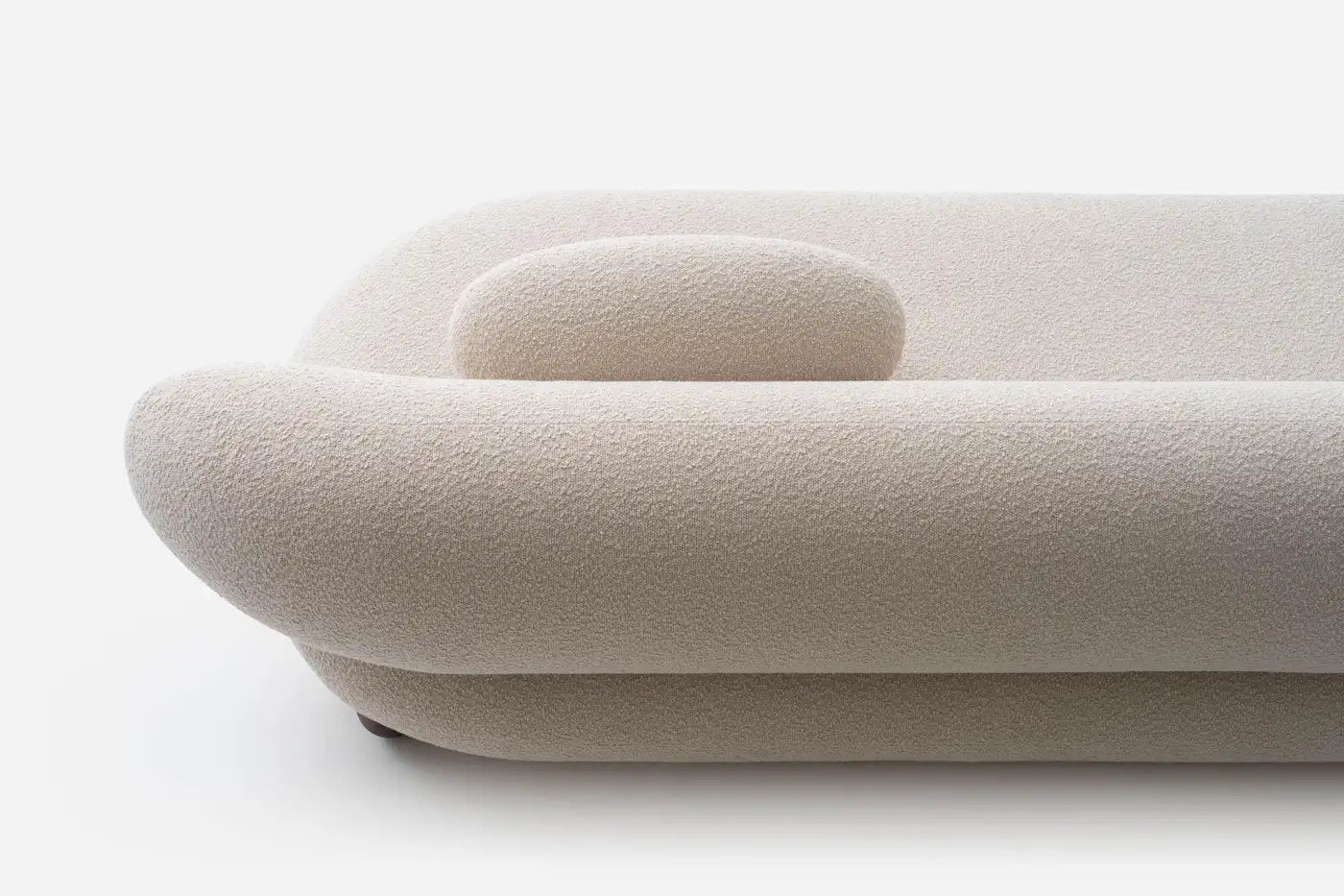 Flock Minimalist Lounge Sofa in Bouclé