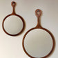Large Sophia Wall Mirror – Dark Walnut Frame with Hand-Hammered Iron Peg