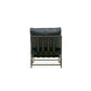 Black leather chair on a white background