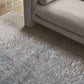 Stylish Blue-Grey Wool & Viscose Rug