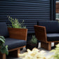 Suelo Outdoor Modern Lounge Chair – Solid Mahogany Frame