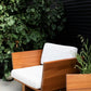 Suelo Outdoor Modern Lounge Chair – Solid Mahogany Frame