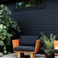 Suelo Outdoor Modern Lounge Chair – Solid Mahogany Frame