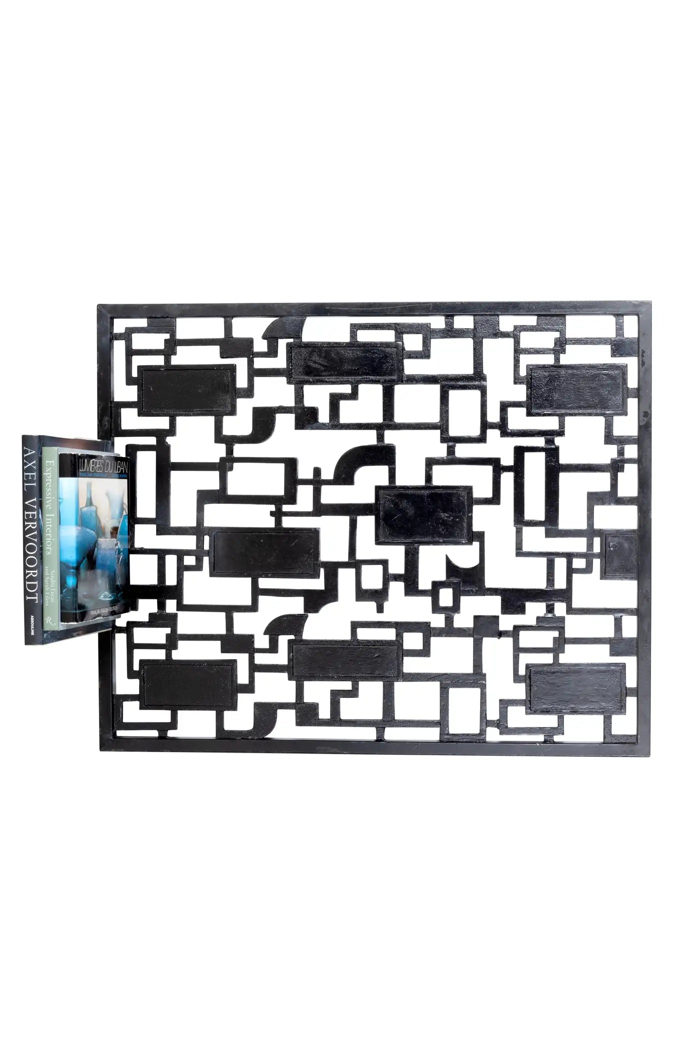 Geometric Black Iron Gate Wall Art