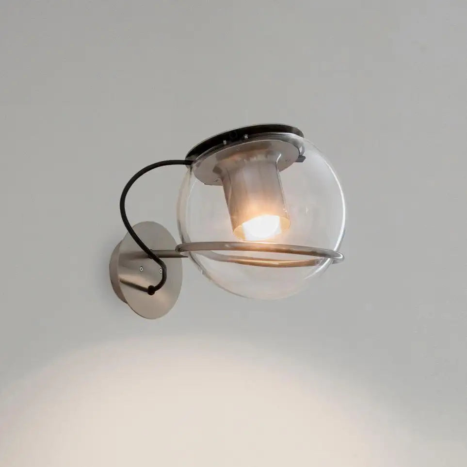 Wall Lamp 'The Globe' Transparent Blown Glass