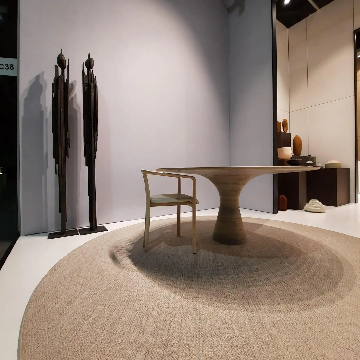 Contemporary Oval Marble Dining Table 290/75