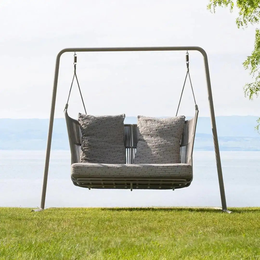 Outdoor Swinging Sofa with Custom Rope & Fabric Colors
