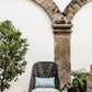 Easy Chair Outdoor with Hand-Weaved Aluminium Frame and Synthetic Fiber Seat