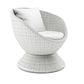 Outdoor Patio Wicker 360° Swivel Lounge Chair w/ Coffee Table Set