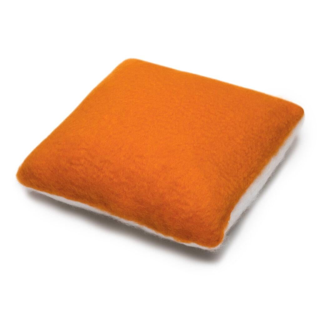 Viso Mohair Pillow Orange & White, 50 x 50 cm