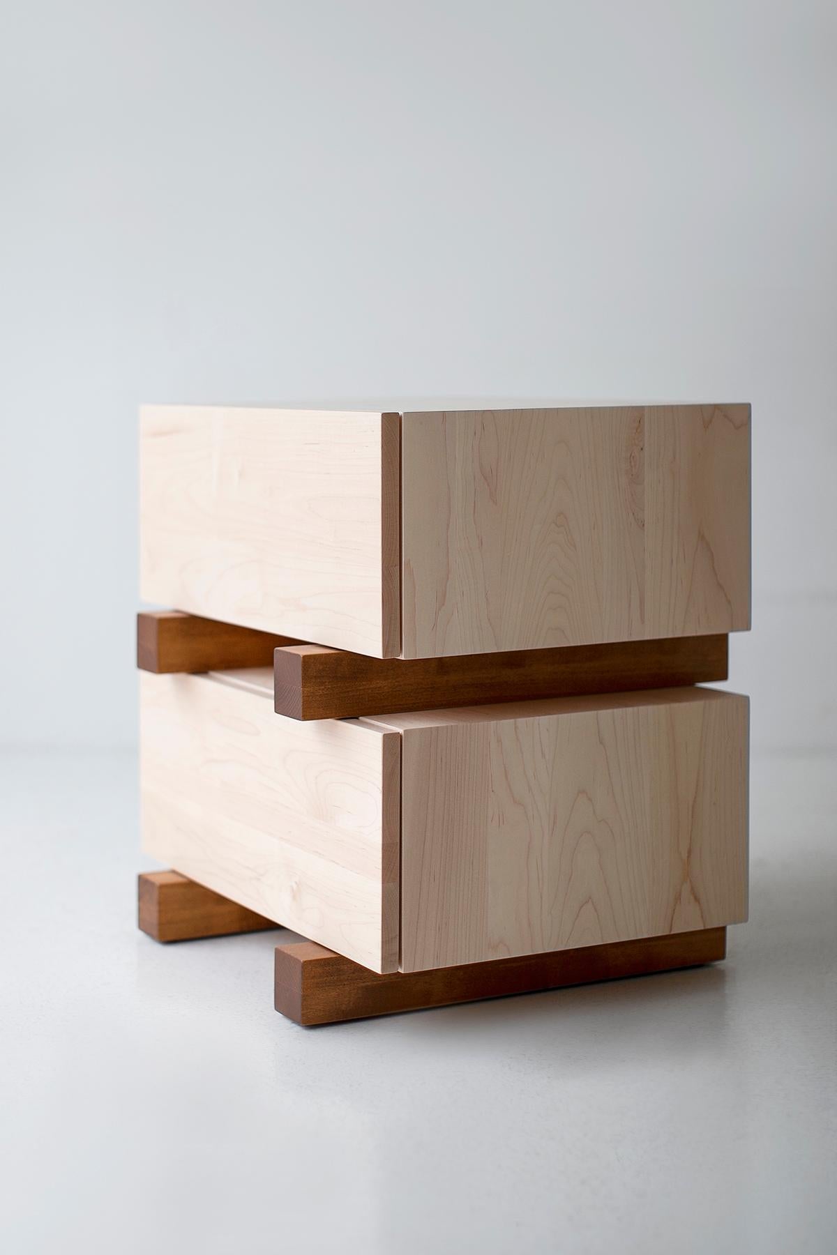 Santa Fe Modern Maple Nightstand – Handmade in USA