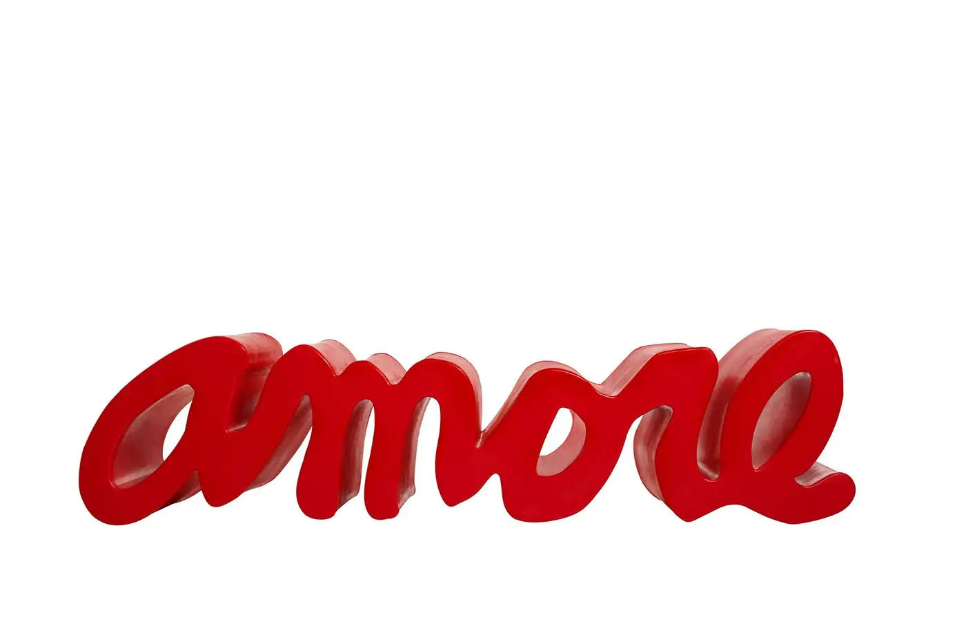 Slide Design Amore Bench in Flame Red by Giò Colonna Romano
