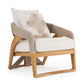 Outdoor Lounge Chairs – Set of 2 in Water-Based Teak with Hand-Woven Polyester Rope