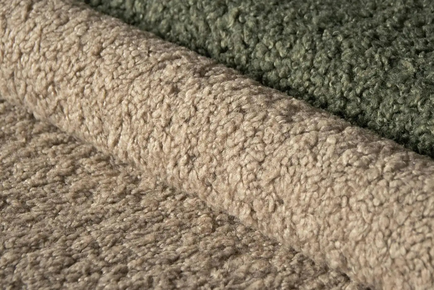 Pair of Green Bouclé Shell Club Chairs