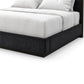Black Chevron Tufted Upholstered Queen Bed
