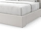 Flared Modern Fully Upholstered Queen Bed - Light