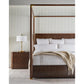 Mid-Century Modern Canopy Bed Queen Size