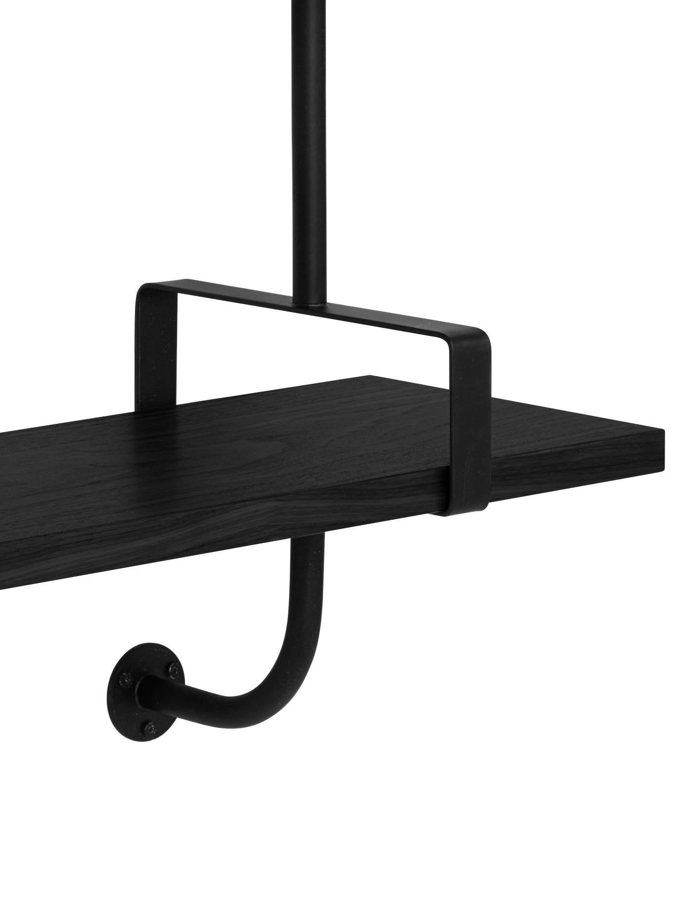 Mid-Century Modern ‘Démon’ 5-Shelf System in Black Ash – Medium Size