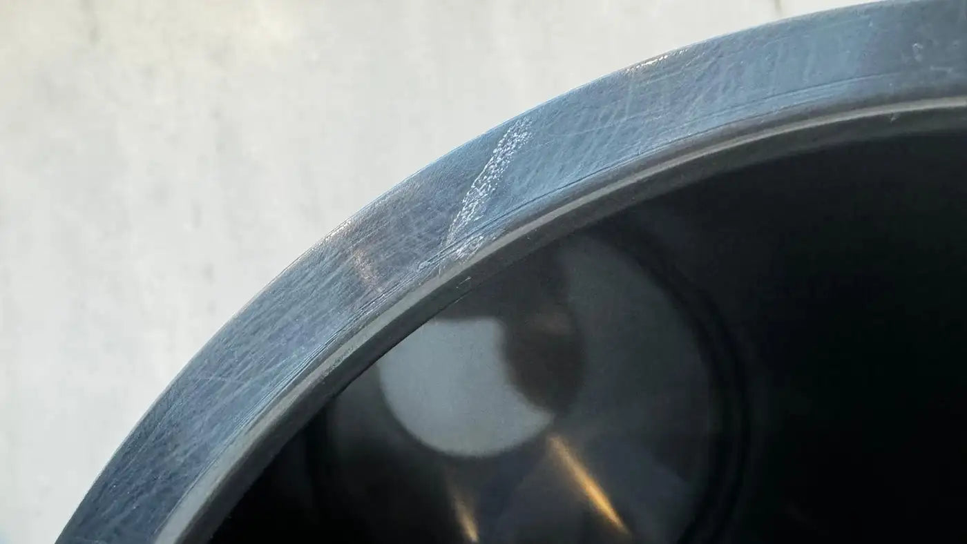 Italian Black Leather and Bronze Bathroom Accessories Se