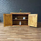 Rustic Spanish Colonial Hacienda Cabinet – Hand-Carved Faces & Floral Motifs