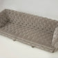 Custom Built Chesterfield Sofa in Mohair with Solid Bronze Nickel Plated Feet