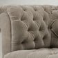 Custom Built Chesterfield Sofa in Mohair with Solid Bronze Nickel Plated Feet