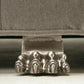 Custom Built Chesterfield Sofa in Mohair with Solid Bronze Nickel Plated Feet