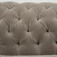 Custom Built Chesterfield Sofa in Mohair with Solid Bronze Nickel Plated Feet