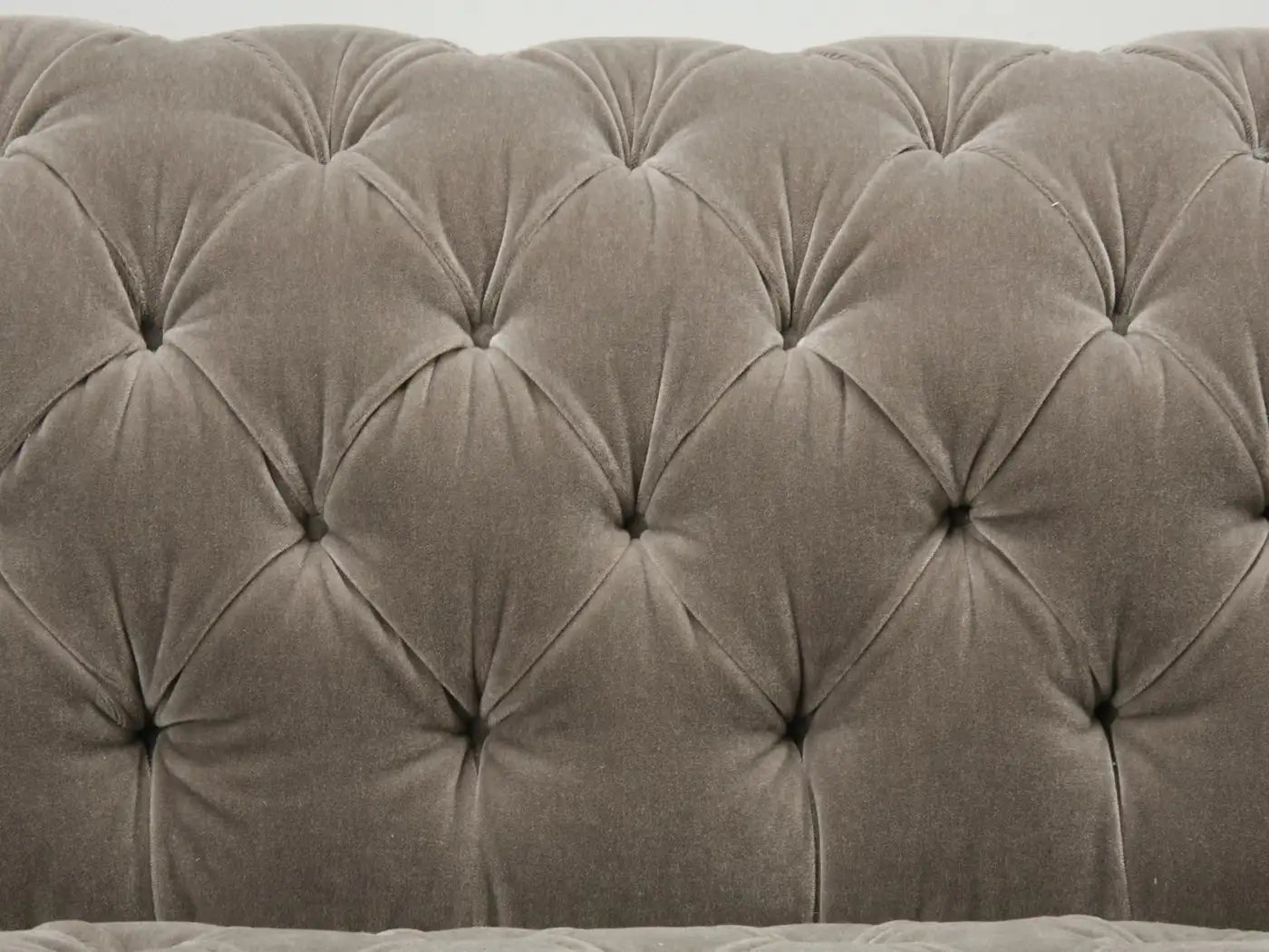 Custom Built Chesterfield Sofa in Mohair with Solid Bronze Nickel Plated Feet
