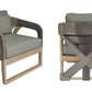 Outdoor Lounge Chairs – Set of 2 in Water-Based Teak with Hand-Woven Polyester Rope