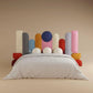 21st Century Ej Ee Bed Upholstered Velvet Headboard Made in Portugal
