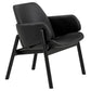 Above Black Leather Accent Armchair