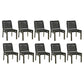 10 Stackable Outdoor Dining Chairs, Wood / Rope