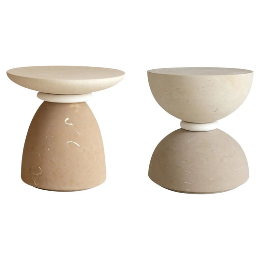 Garden Limestone Coffee Table Set of 2